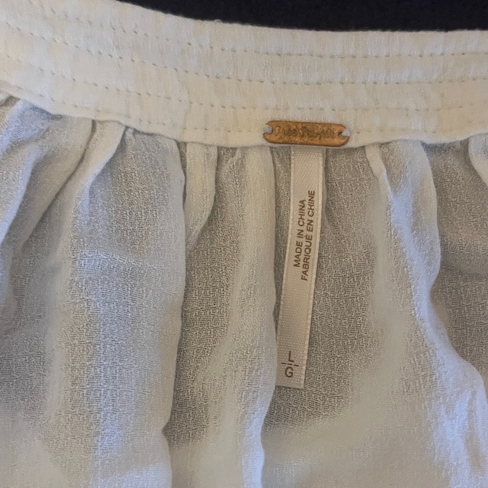White Skirt with Elastic Waistband